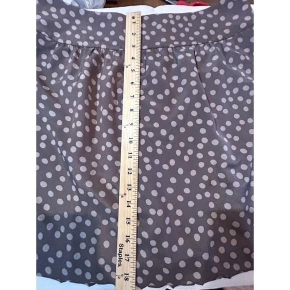 Ann Taylor LOFT Skirt Size 8 Polka Dot Pleats Short Mini School Work Party NWOT - Picture 15 of 16